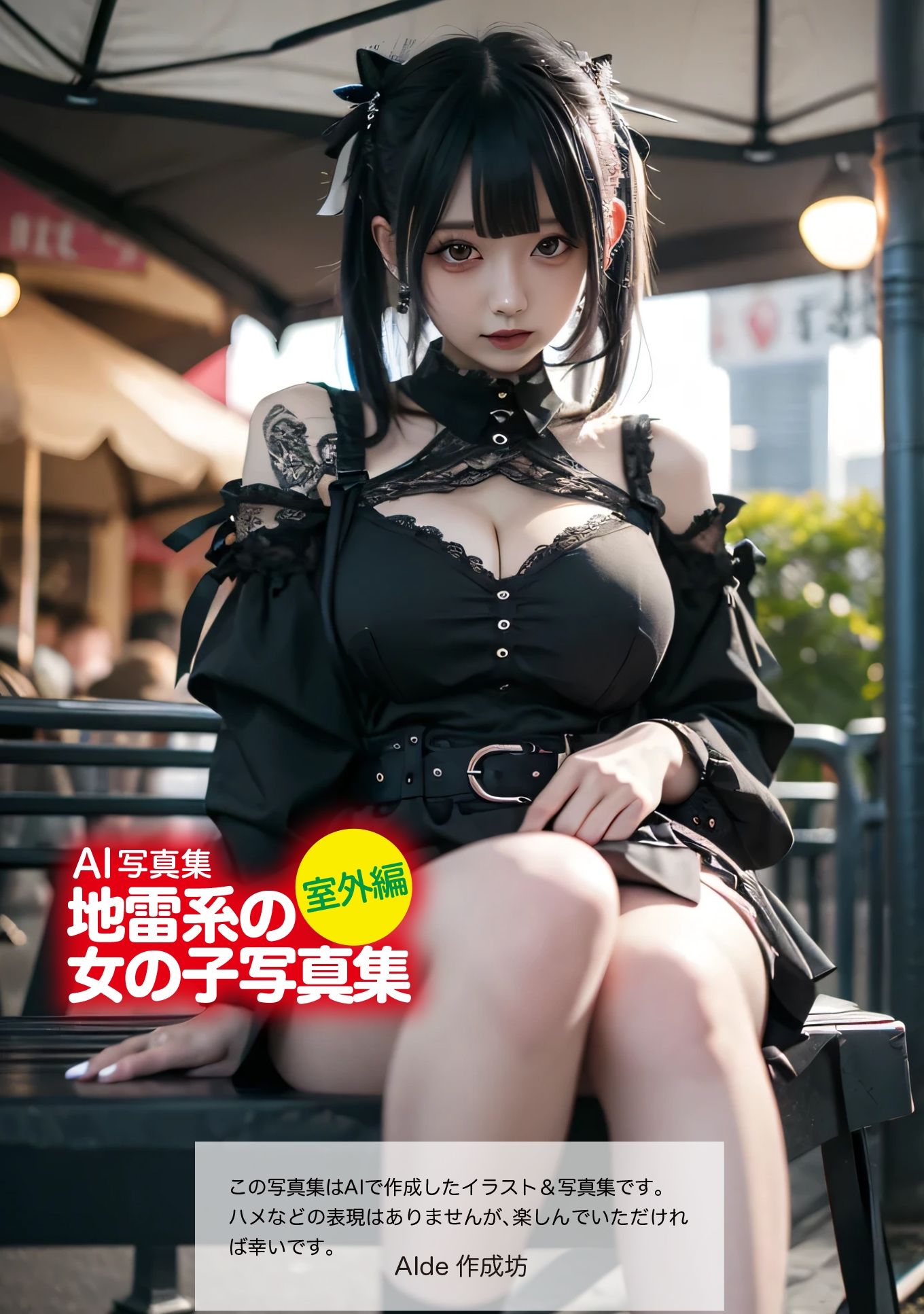 【AI写真集】地雷系の女の子写真集  室外編 - サンプル画像 2