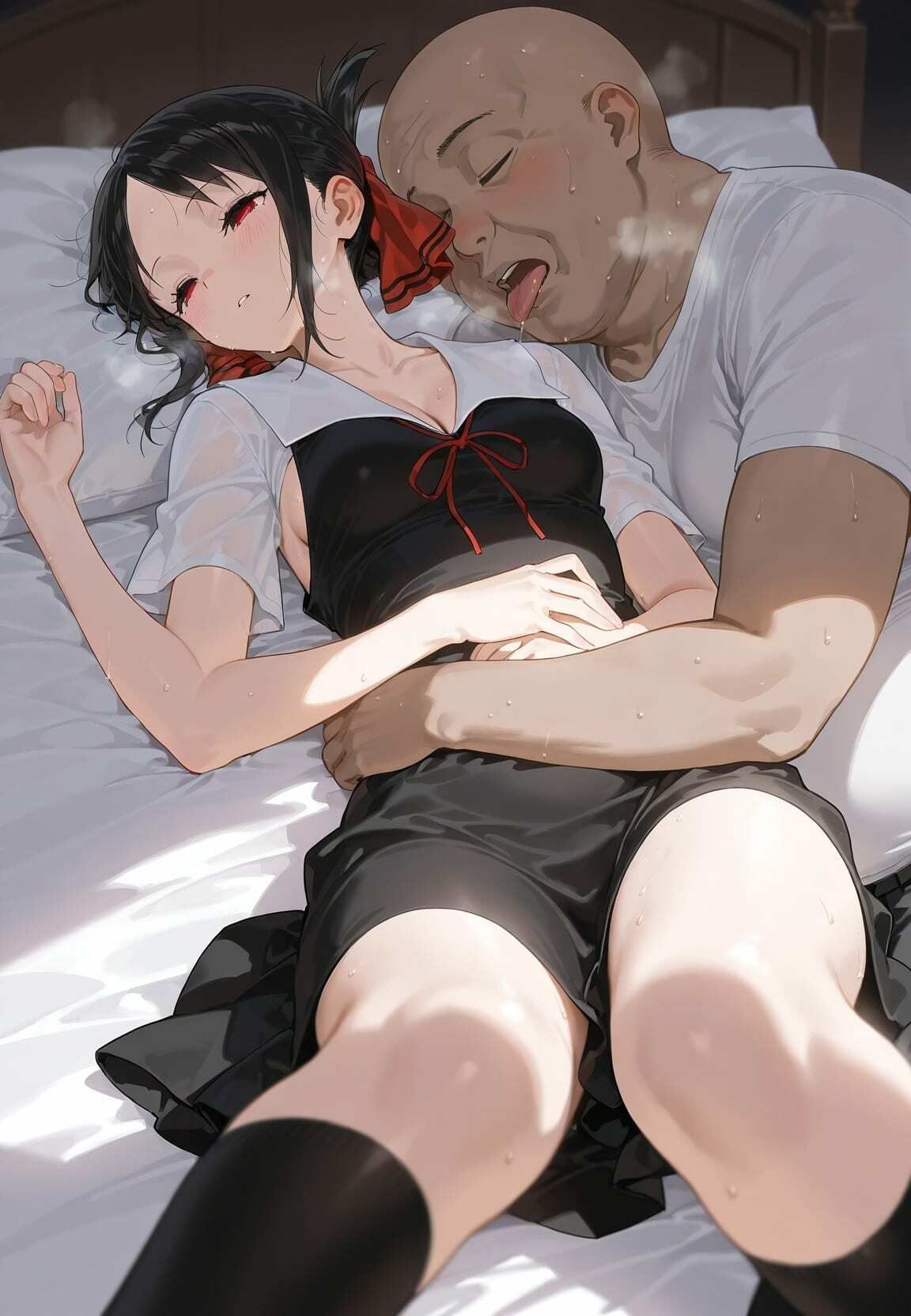 種付けおじさんに監禁された清楚系少女が媚薬レ●プで「毎日種付けされて幸せ（はーと）」ってニコニコ報告 か〇や様は告らせたい - サンプル画像 7