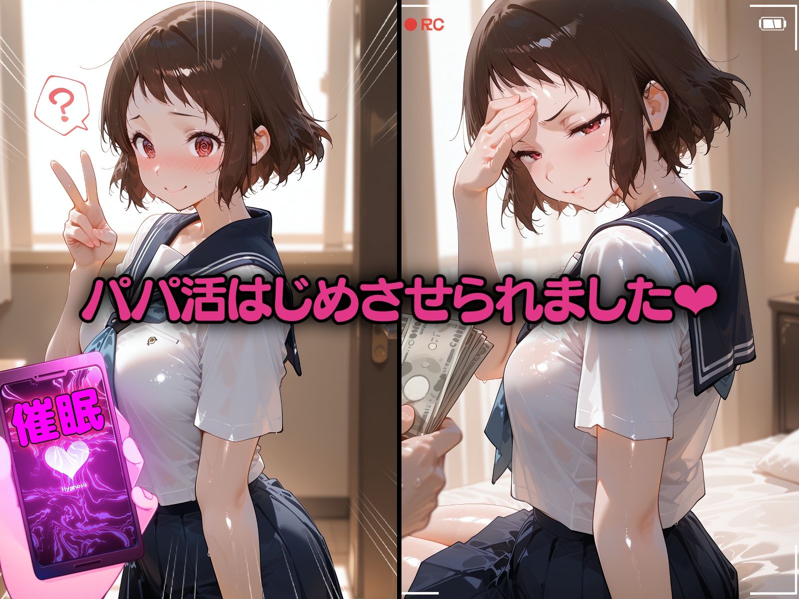 女子●生3人と催●で強●パパ活 無職ニートおじさん大暴れ！ - サンプル画像 1