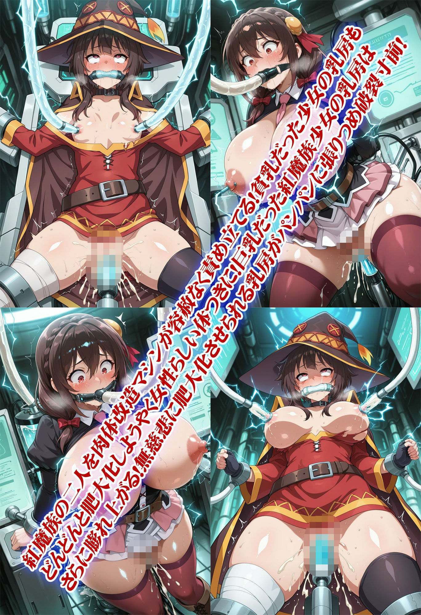 女体膨張脹れ乙女〜め○みん＆ゆ○ゆんふうせん編 - サンプル画像 1