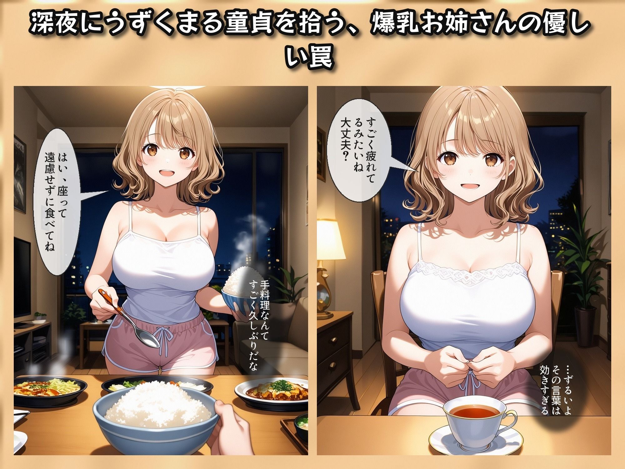 おとなりの千夏さん 〜疲れきった新社会人が隣室のお姉さんに拾われ筆おろしされる話〜 - サンプル画像 2