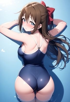 桜坂し〇く スク水H - サンプル画像 1