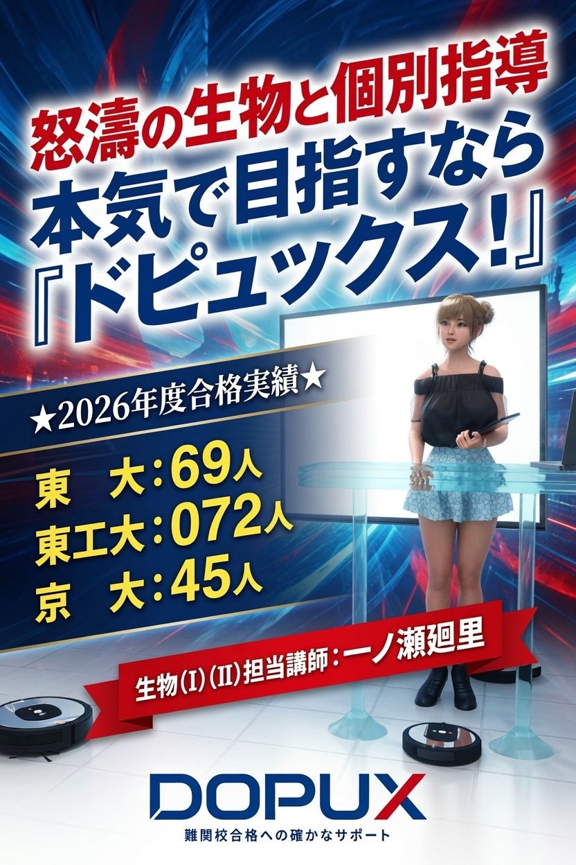 【▲20】一ノ瀬廻里 大学に進学し強豪予備校『DOPUX（ドピュックス』で生物I，IIを教える名物講師に！（Vol.029:道管） - サンプル画像 1