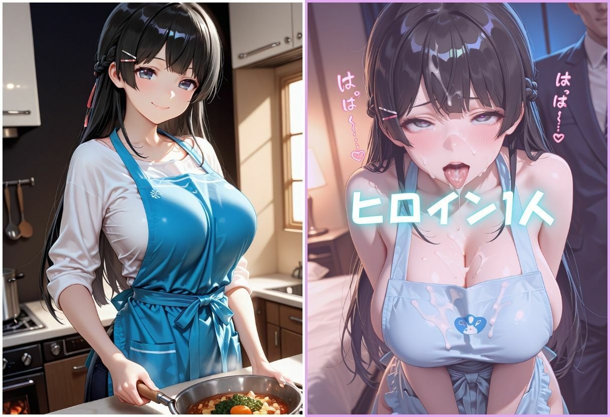 裸エプロン人妻は俺の性処理道具 〜旦那の知らないところで生ハメ中出し〜Vol.2 - サンプル画像 3