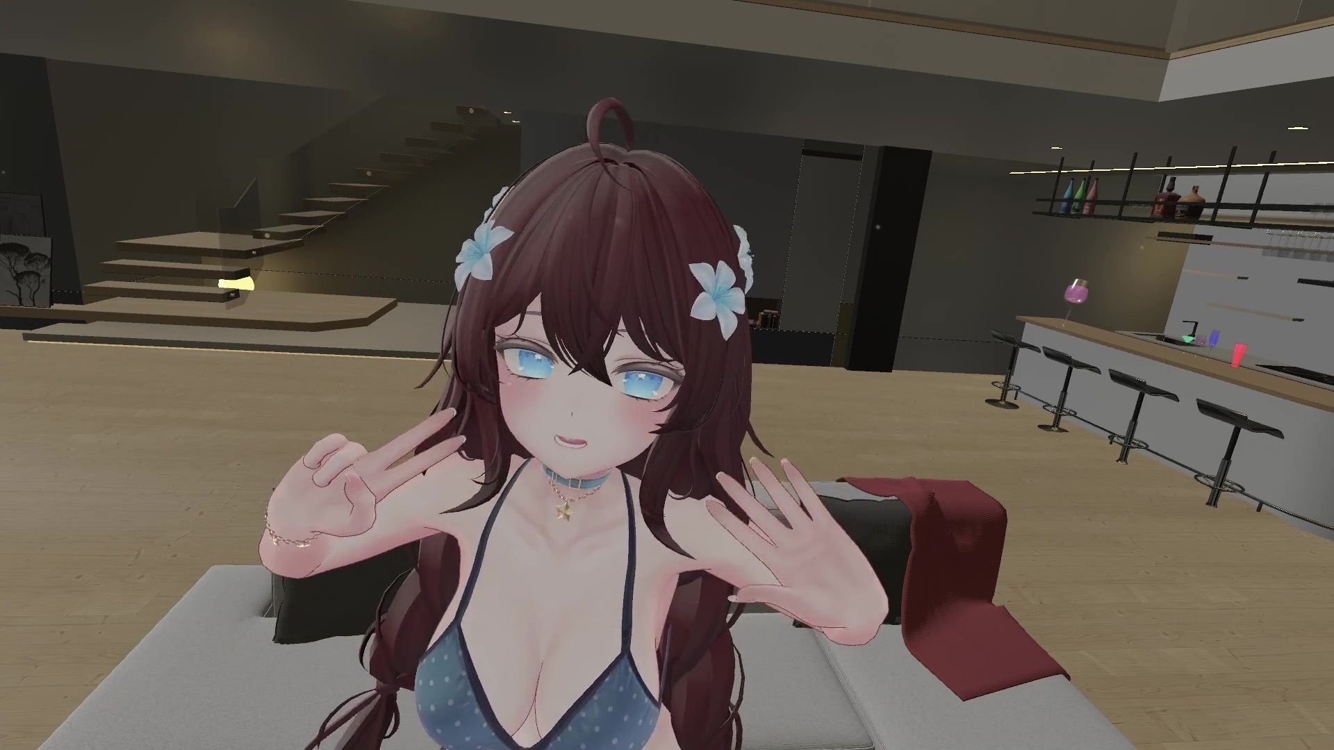 【ChilloutVR】連動フルトラ！100Pで10回スクワットしたよ！！井栗まろん - サンプル画像 3
