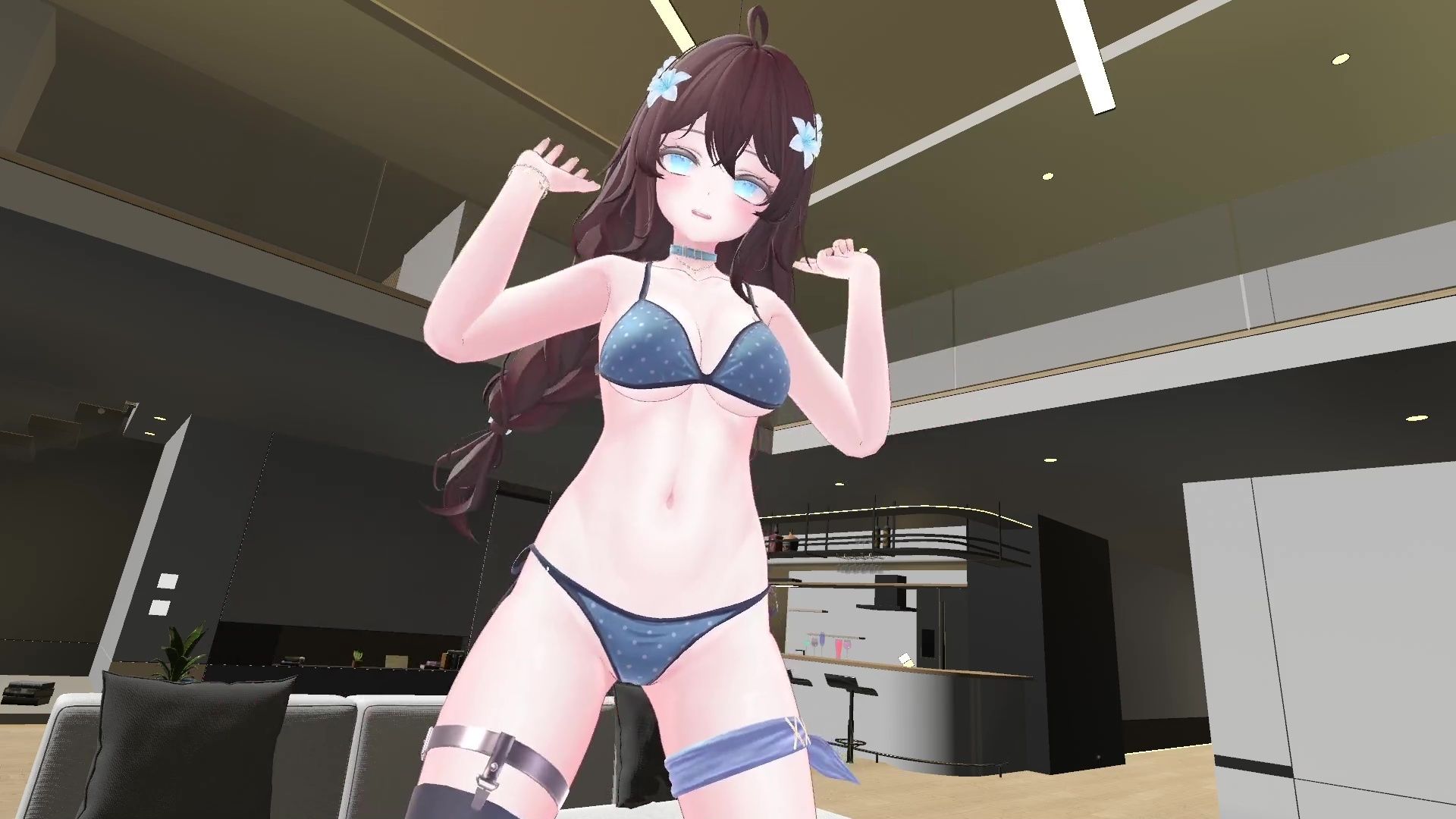 【ChilloutVR】連動フルトラ！100Pで10回スクワットしたよ！！井栗まろん - サンプル画像 7