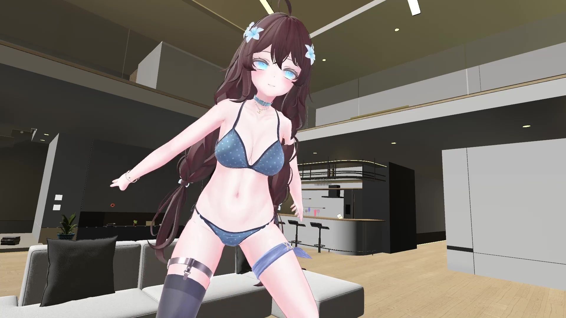 【ChilloutVR】連動フルトラ！100Pで10回スクワットしたよ！！井栗まろん - サンプル画像 8