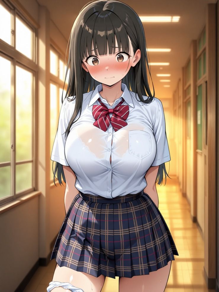 性処理爆乳女子校生に種付け - サンプル画像 1