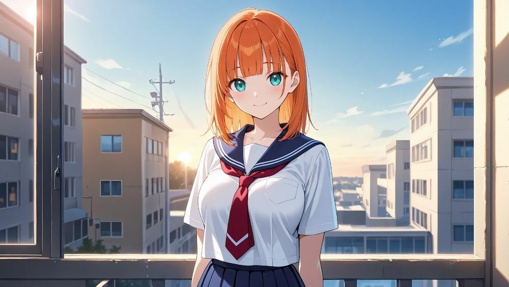 爆乳オレンジ黒髪水泳部が新人コーチと個別レッスン契約【4K】 - サンプル画像 2