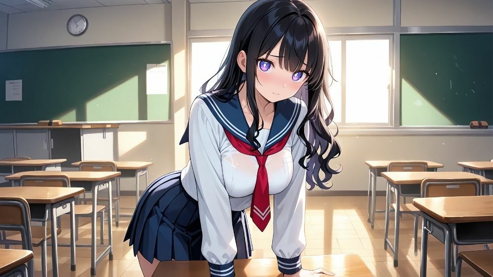 爆乳オレンジ黒髪水泳部が新人コーチと個別レッスン契約【4K】 - サンプル画像 3