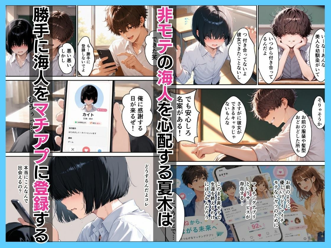 幼馴染ギャルにマチアプの予行練習を頼んだら中出し本気セックスした話 - サンプル画像 3