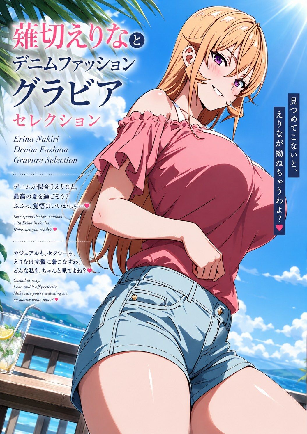 薙切えりなデニムファッショングラビアセレクション - サンプル画像 2