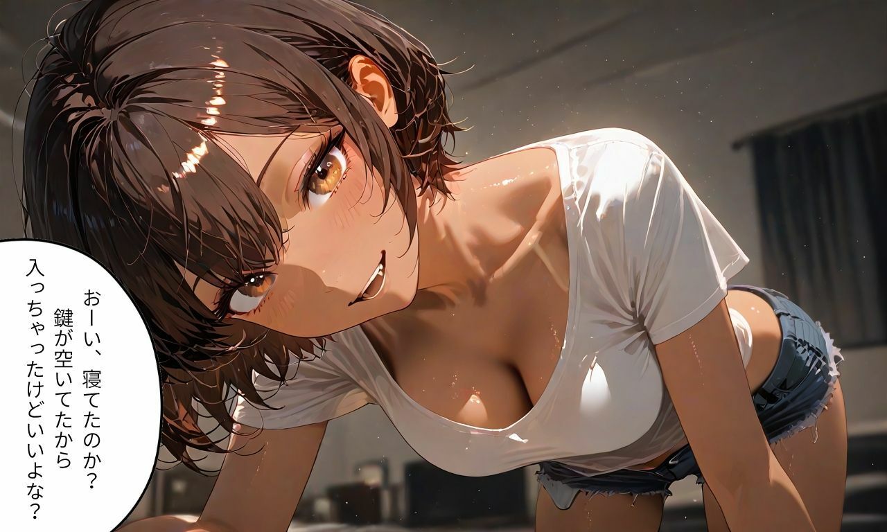 私にゲームで勝てると思ってんの？ 〜褐色ボーイッシュ幼馴染への分からせ罰ゲーム〜 - サンプル画像 1
