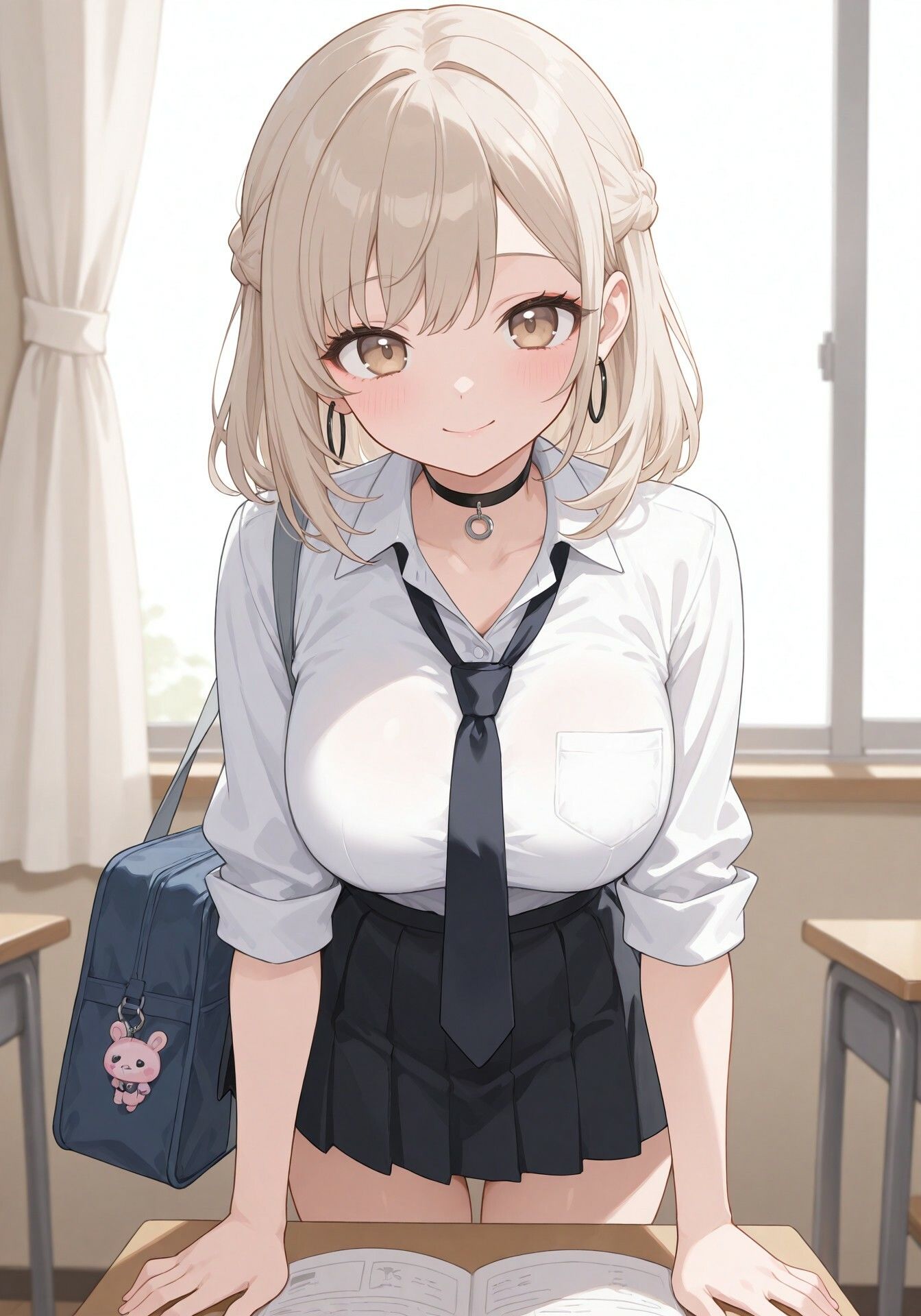 【AI生成】放課後、ティアと。〜制服っ子CG集 vol.1〜 - サンプル画像 1