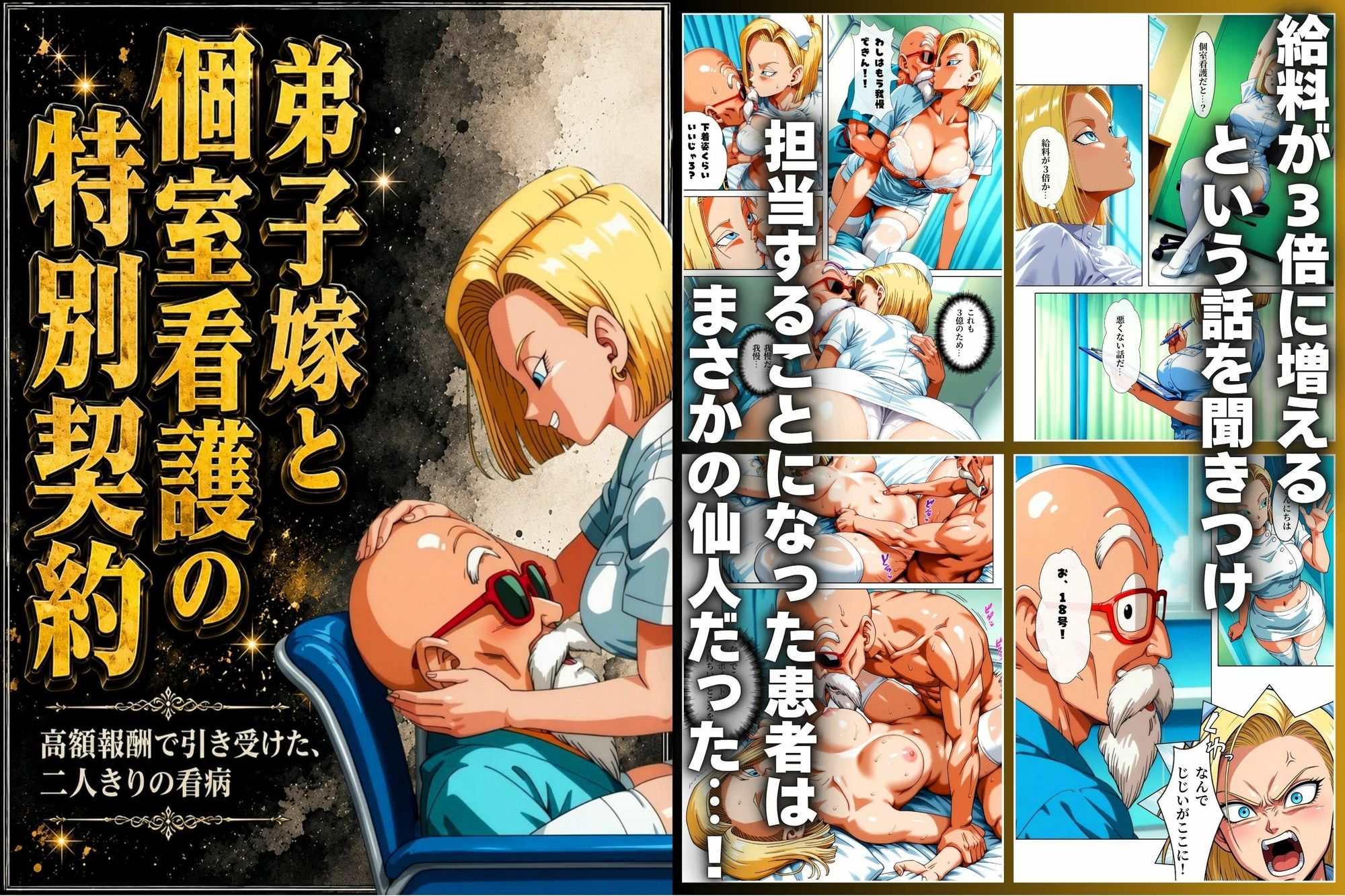 スケベ仙人 病院＆ナイトプールで亀覚醒 - サンプル画像 2