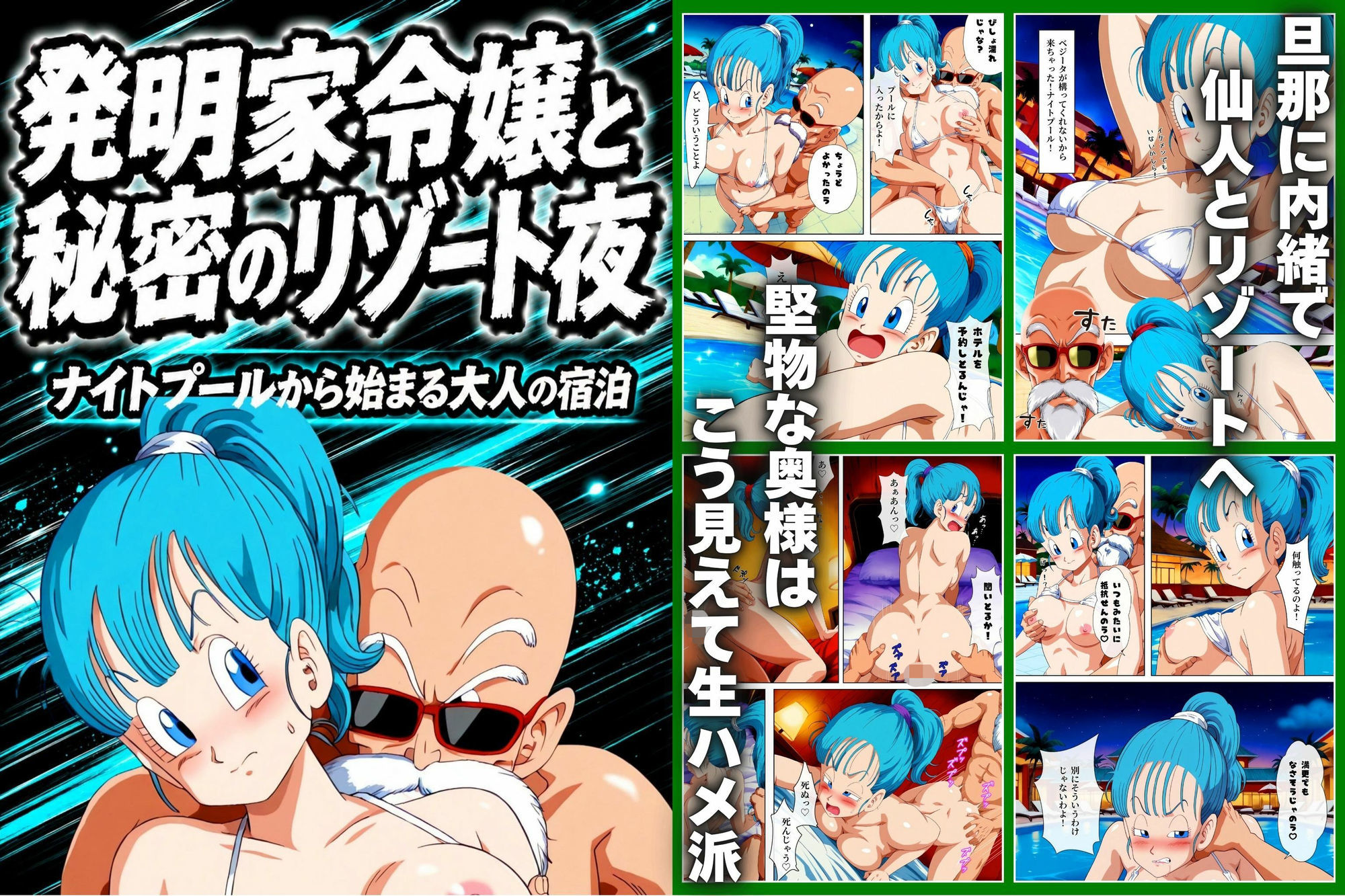 スケベ仙人 病院＆ナイトプールで亀覚醒 - サンプル画像 8