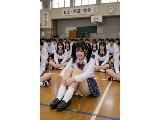 【AI動画】全校集会でおもらし 2〜おもらしパンツ