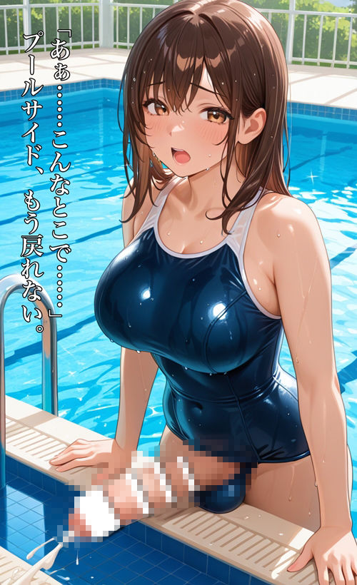 ヌキ殺しニューハーフお姉さん詰め合わせ〜スク水に濡れて、感じて〜 - サンプル画像 2