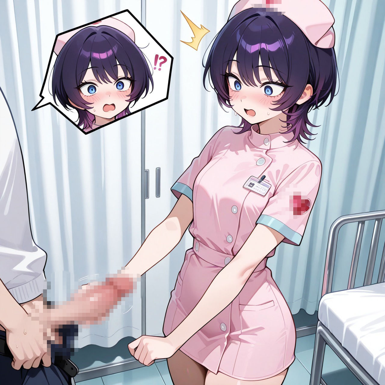 紫ショートちゃんの秘密のコスプレ撮影会 〜バニー・レースクイーン・巫女・ナース〜【R18 AI CG集】 - サンプル画像 9