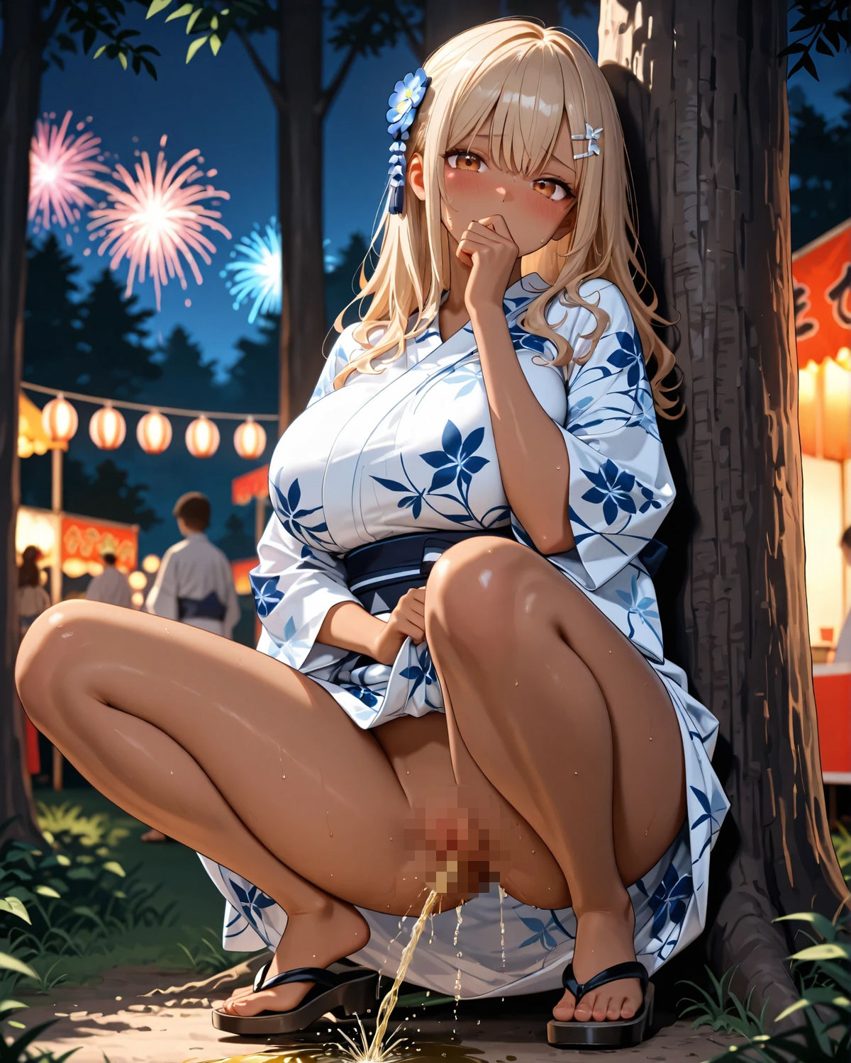 Summer Festival 〜花火とおしっこと〜 - サンプル画像 2
