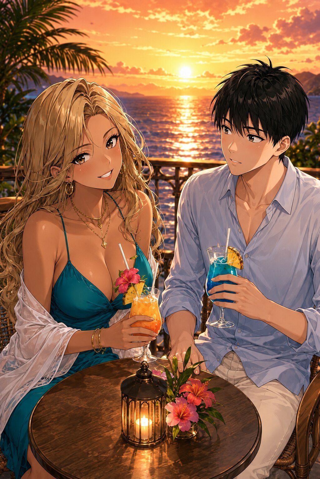 30歳の彼女と二人きり。夏のリゾート旅行 - サンプル画像 1