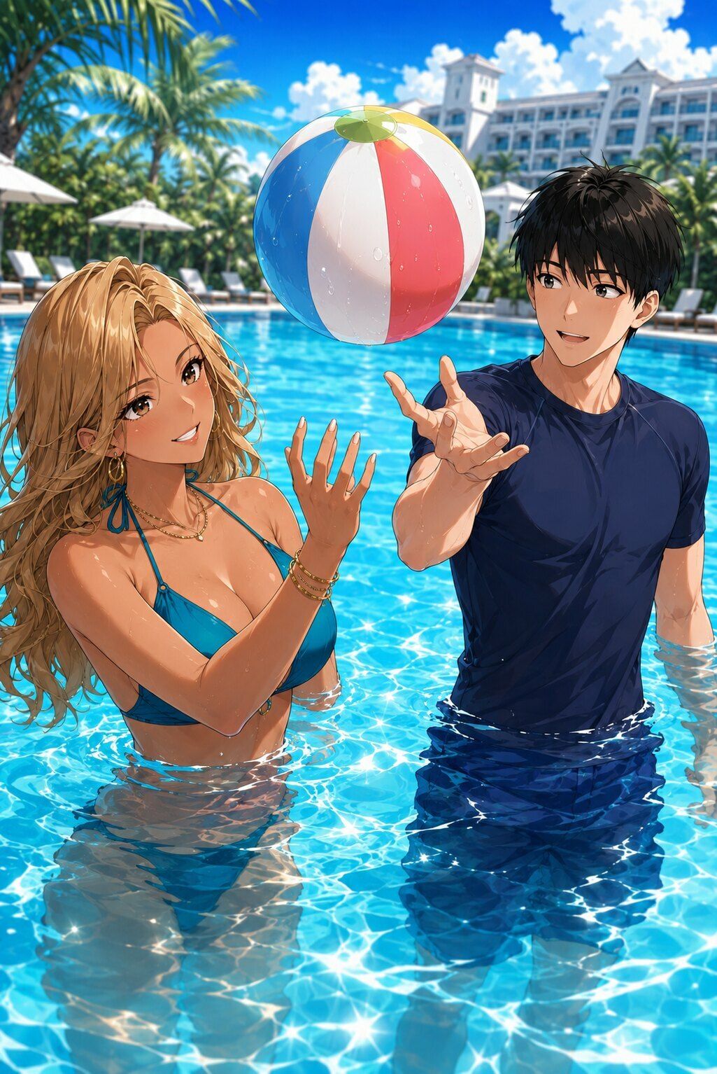 30歳の彼女と二人きり。夏のリゾート旅行 - サンプル画像 4