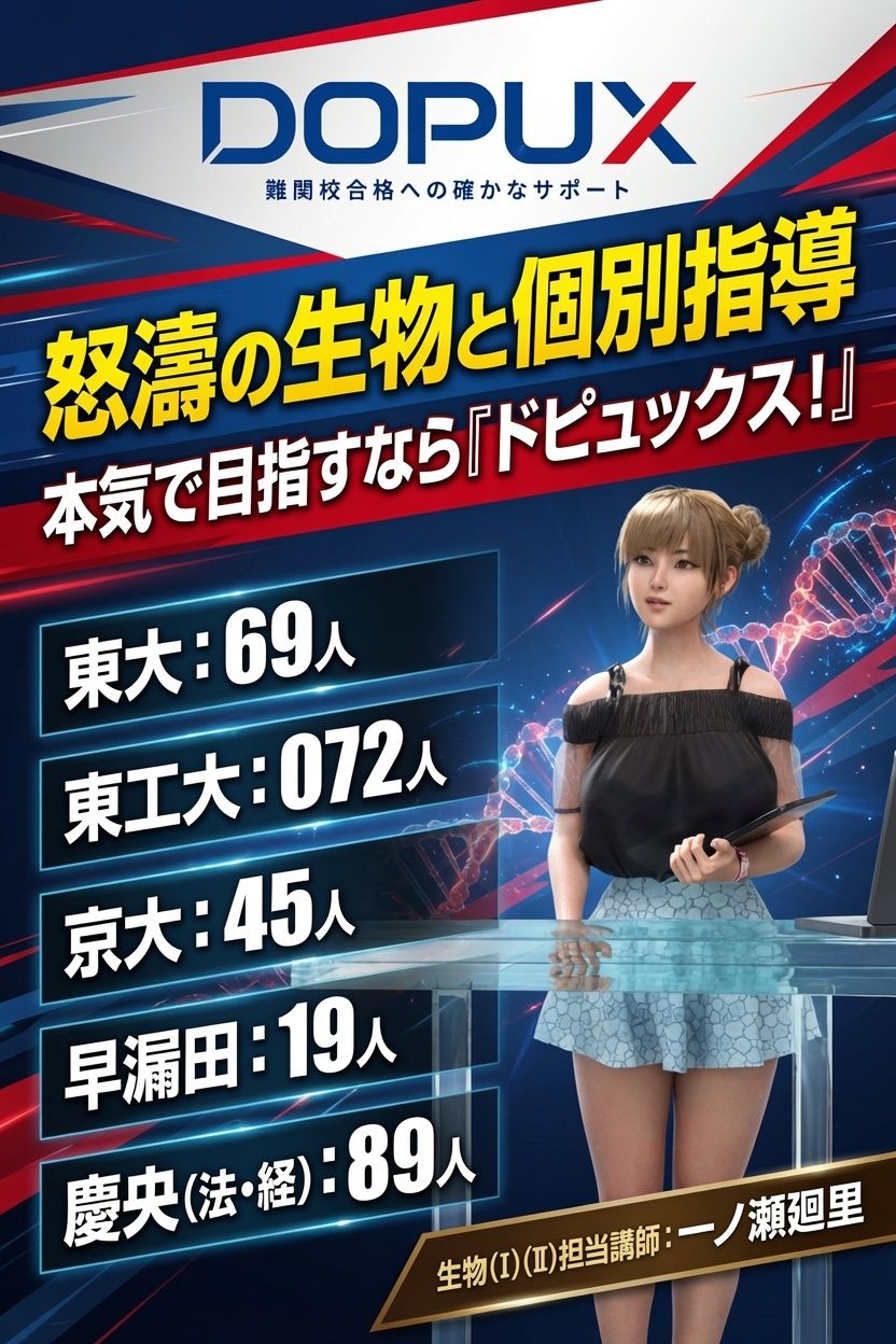 【▲20】一ノ瀬廻里 大学に進学し強豪予備校『DOPUX（ドピュックス』で生物I，IIを教える名物講師に！（Vol.030:根） - サンプル画像 1