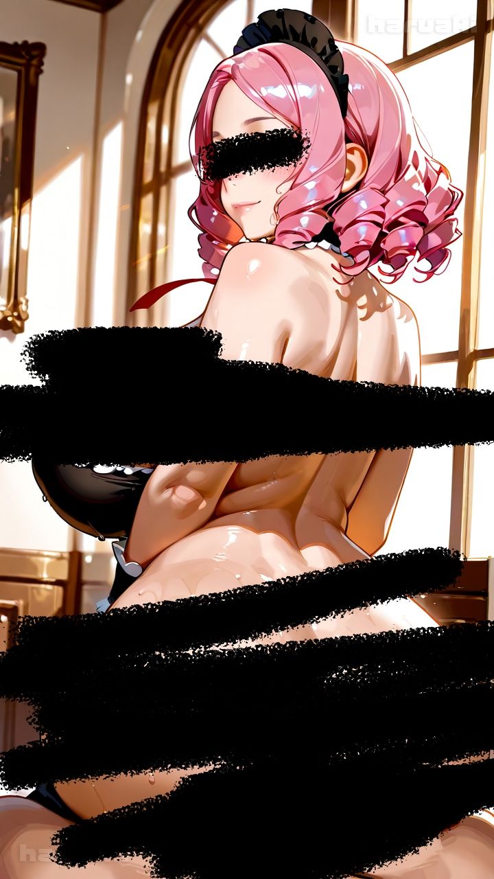 【AIアニメ巨乳美女写真集】Vol.18巨乳メイドの七海ママ、娘に隠れてお裾分けご奉仕 - サンプル画像 2
