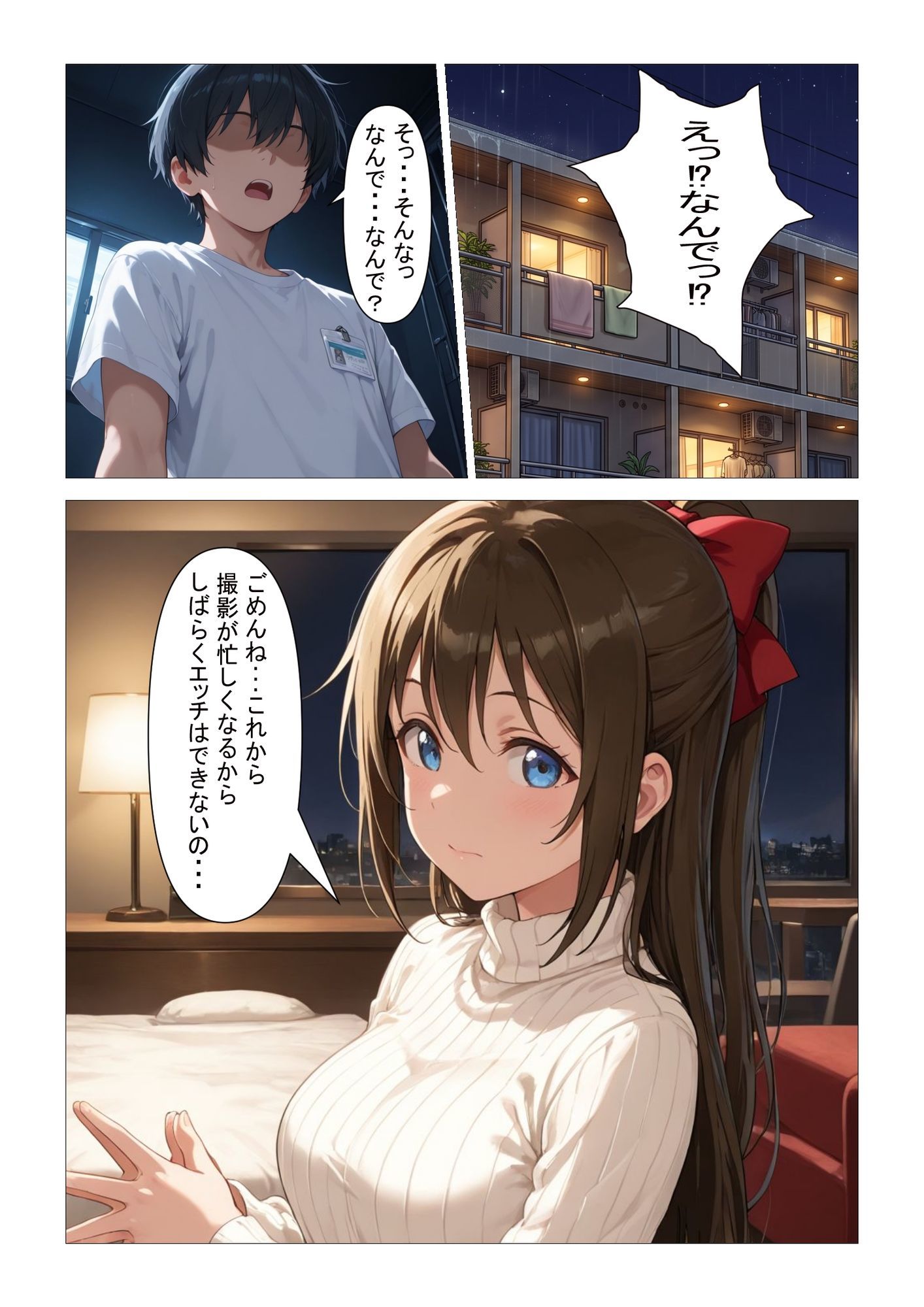 【逆NTR】彼女とはデキない僕を、隣の巨乳お姉さん、彼方さんが‘誘い受け’で全部シてくれる話 - サンプル画像 1
