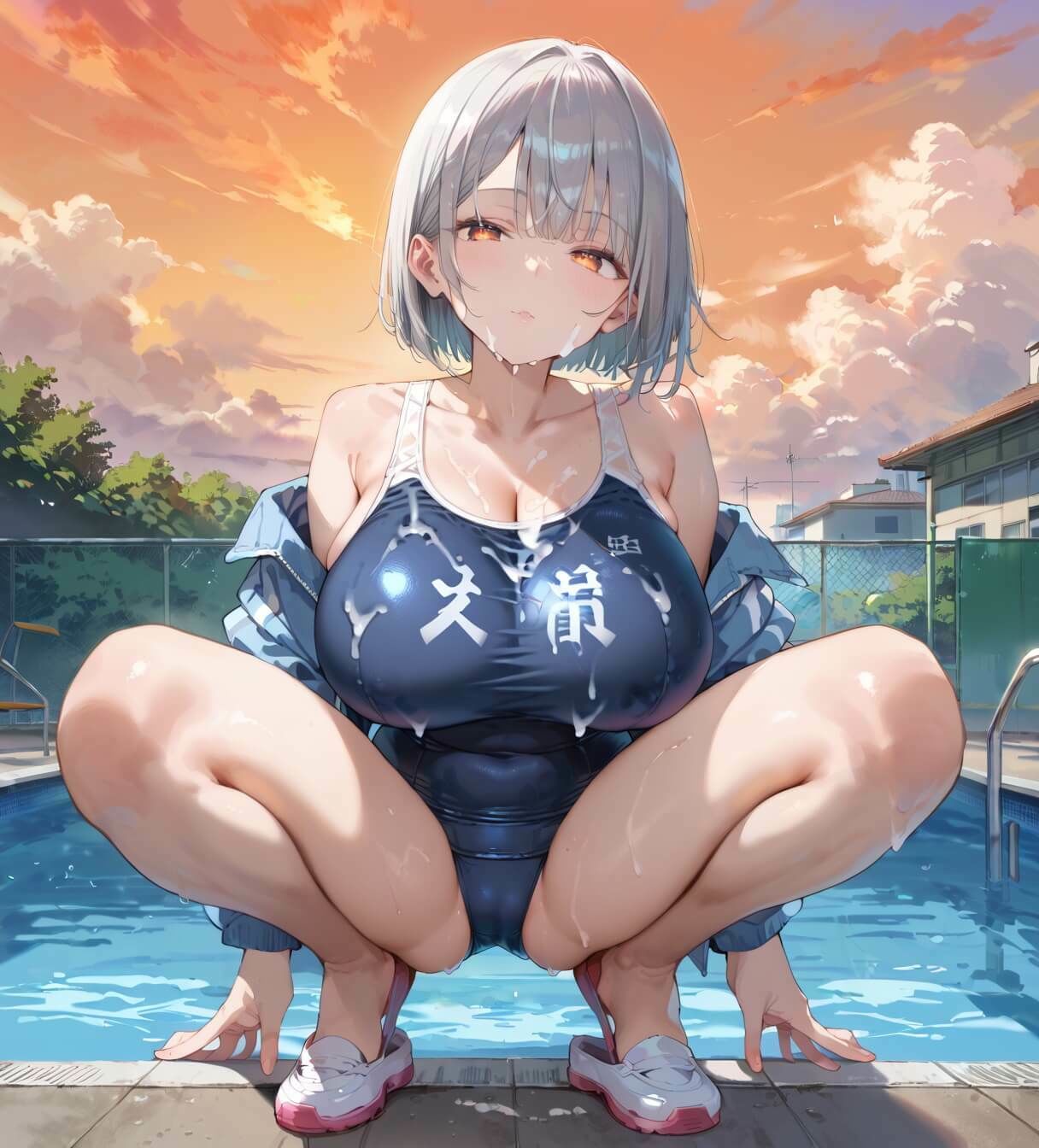 水着美女たちに、夕焼けバックに熱血指導！3★360P - サンプル画像 7