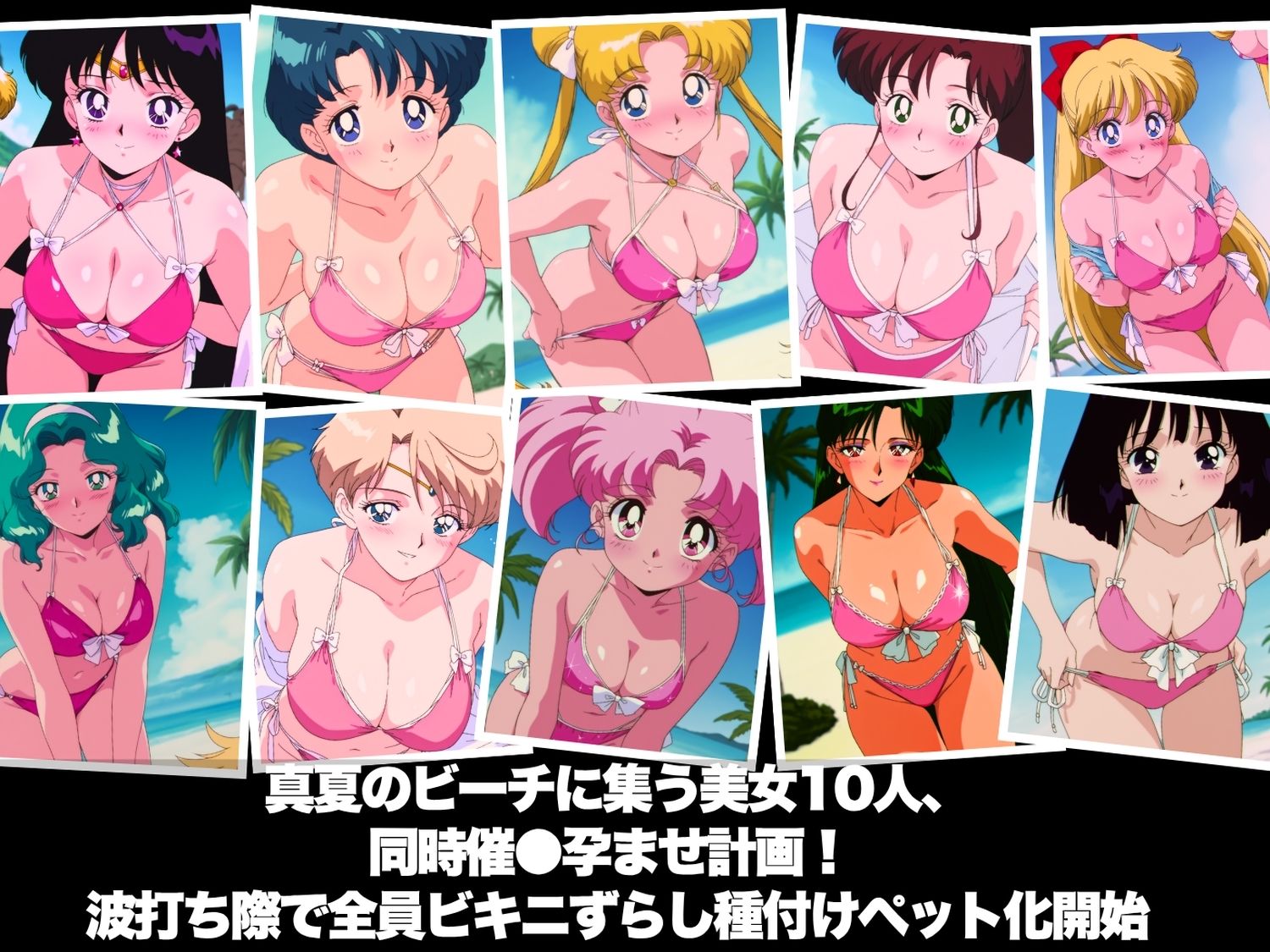 真夏の海辺で堕ちて 〜おじさんの虜になって妊娠するまで〜 セ●ラームーン編 - サンプル画像 1