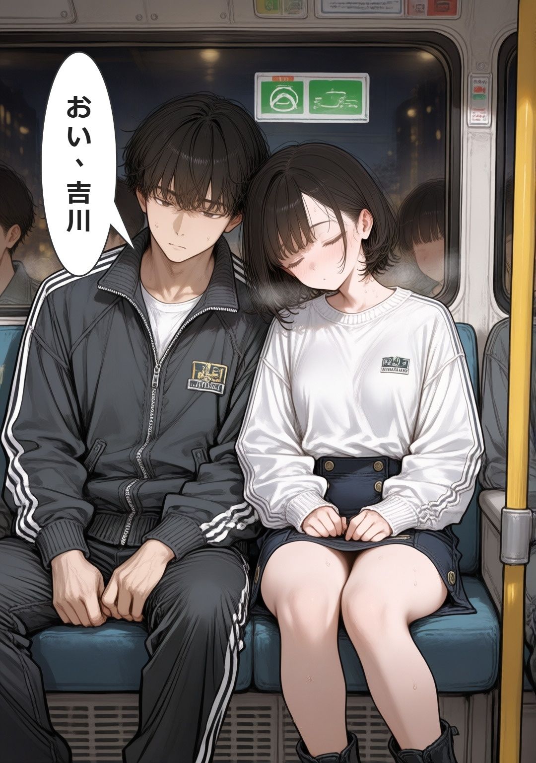 押しに弱い吉川さん、初めての夜行バスで〇漢に遭遇 - サンプル画像 4
