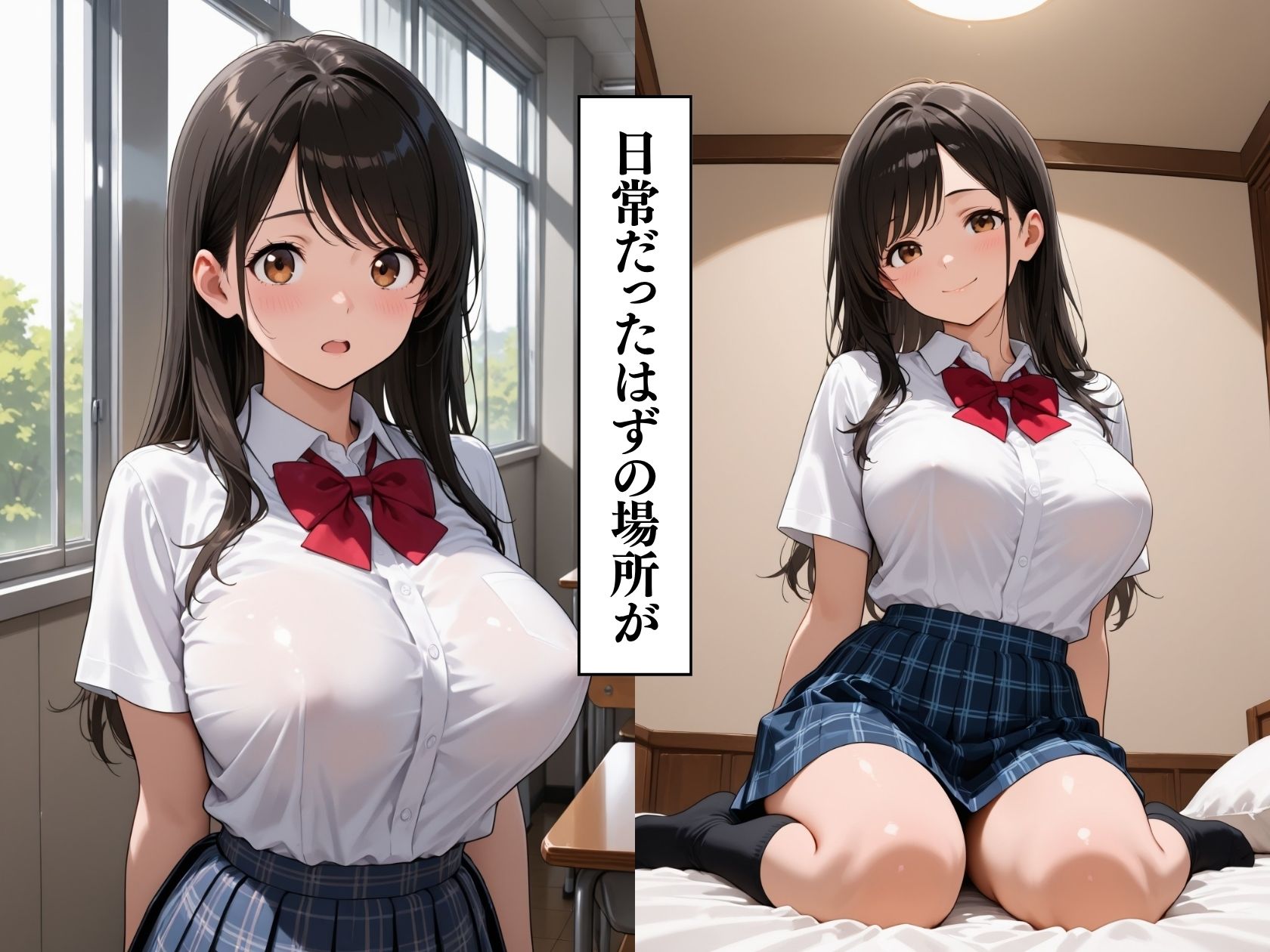 女子校生性調教 同級生と緊縛中出しSEX - サンプル画像 1