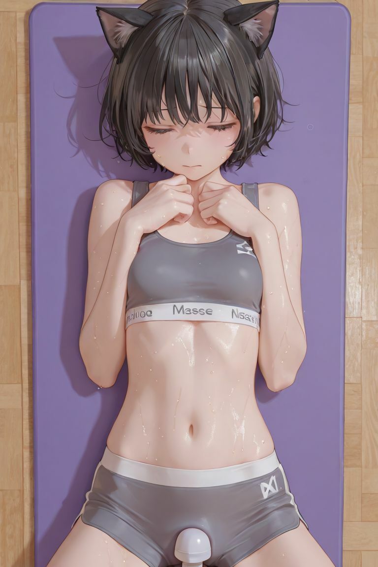 猫耳スポブラエクササイズ - サンプル画像 4