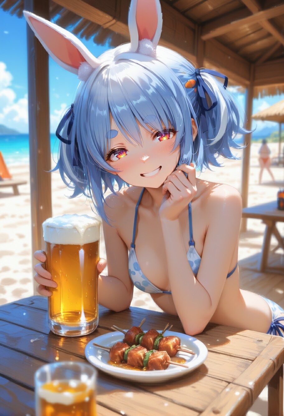 Vtuberと海デート 〜兎田ぺ〇ら〜 - サンプル画像 4