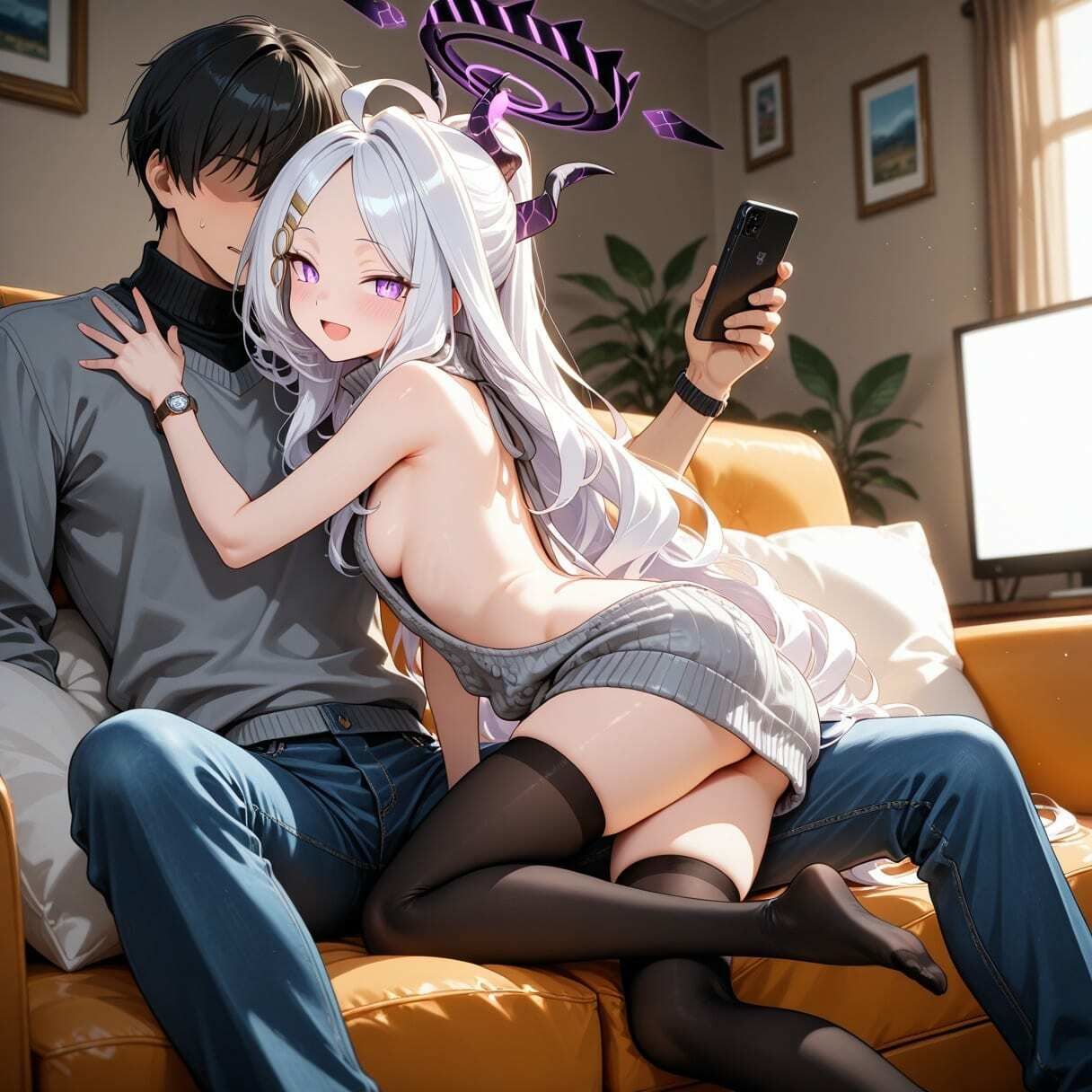 指名した夜のその先で ブ〇ーアーカイブ - サンプル画像 1