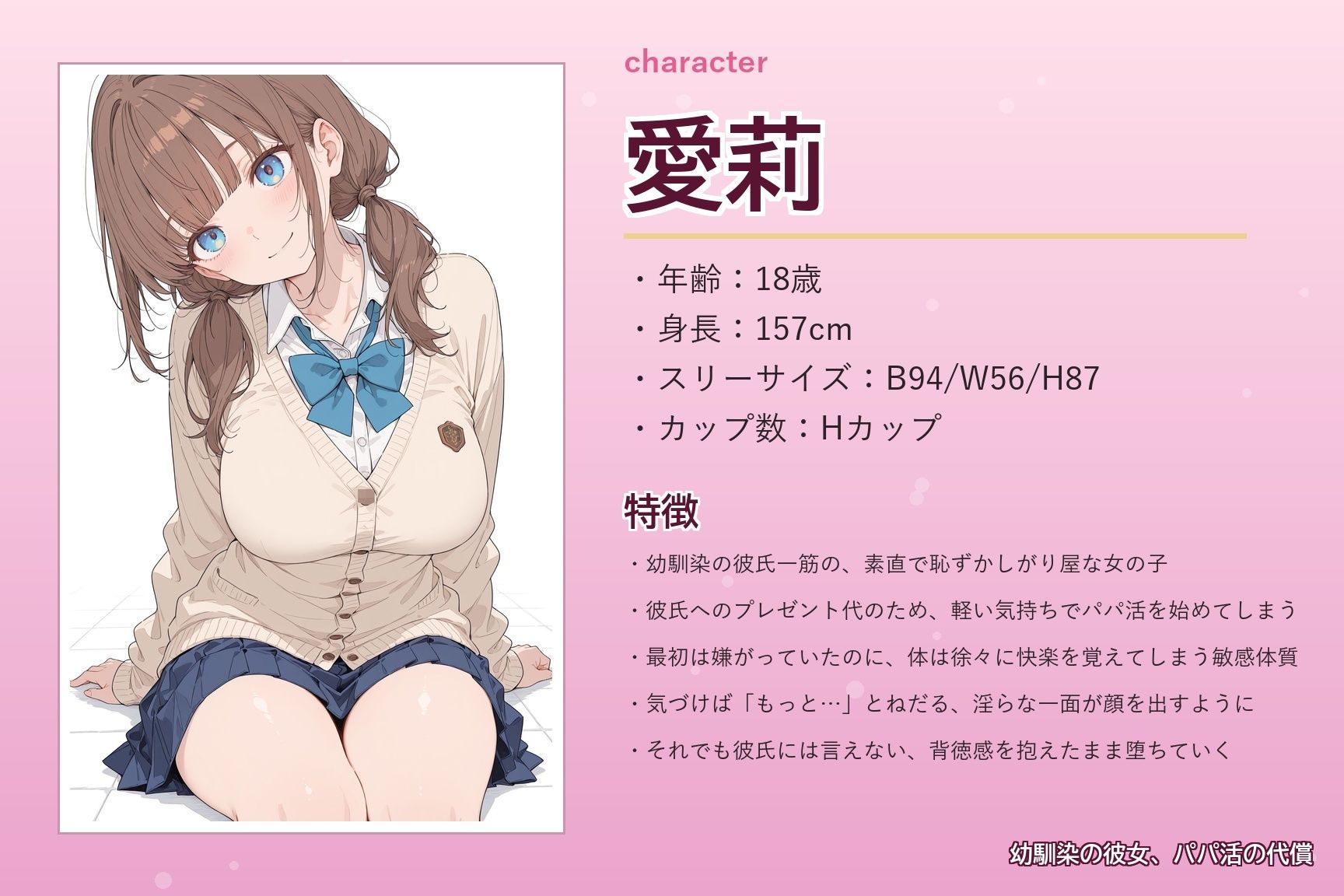 幼馴染の彼女、パパ活の代償〜彼氏へのプレゼントは寝取られ堕ちの証〜 - サンプル画像 1