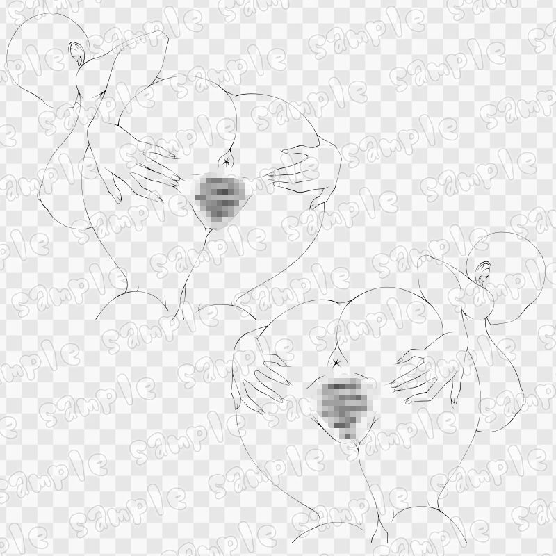 線画素材集［手］137 - サンプル画像 2