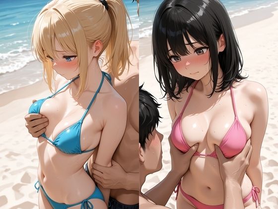 【浜辺性交】真夏のビーチで開放セックス〜無人の海で絶頂！ハメまくり！〜 - サンプル画像 1