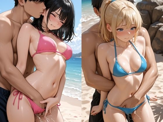 【浜辺性交】真夏のビーチで開放セックス〜無人の海で絶頂！ハメまくり！〜 - サンプル画像 2