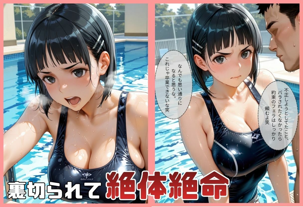 JK×教師のスク水孕ませエッチ - サンプル画像 4