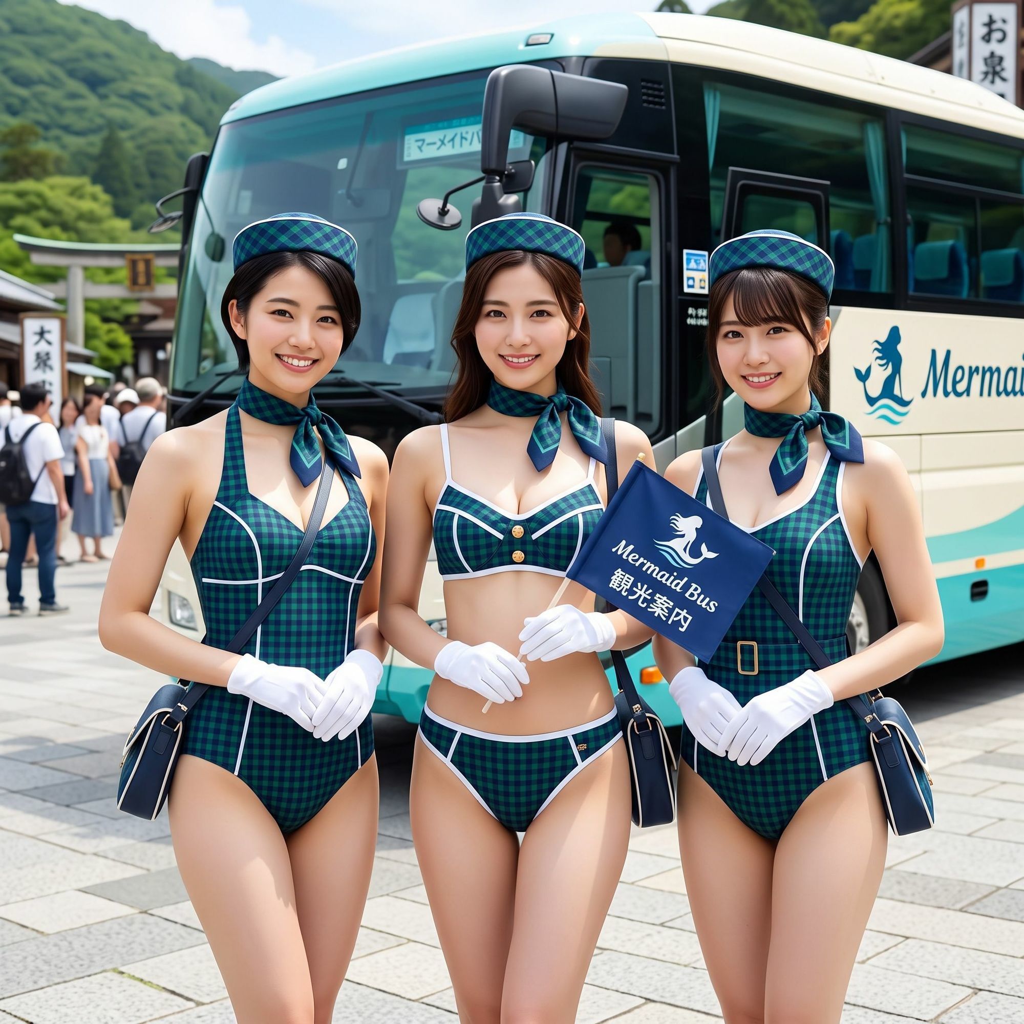 水着バスガイド写真集 - サンプル画像 3