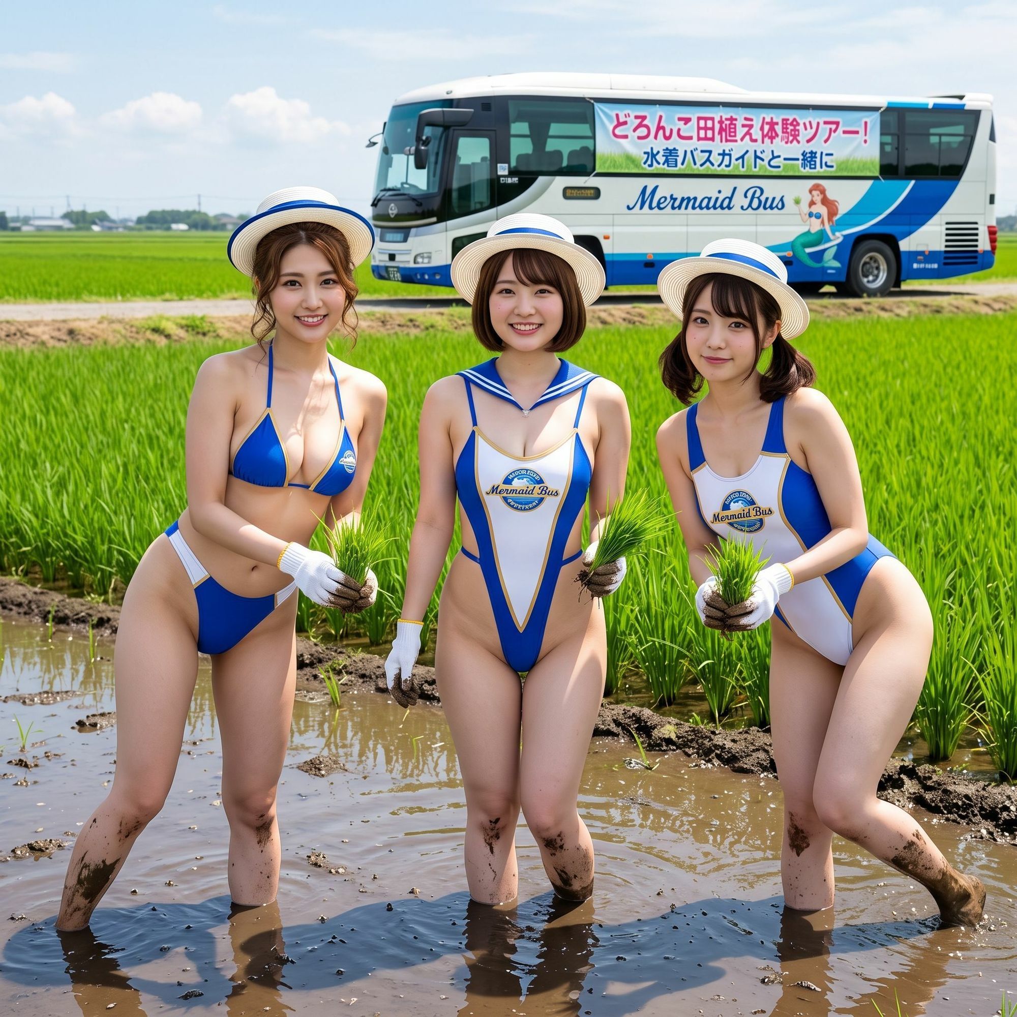 水着バスガイド写真集 - サンプル画像 6