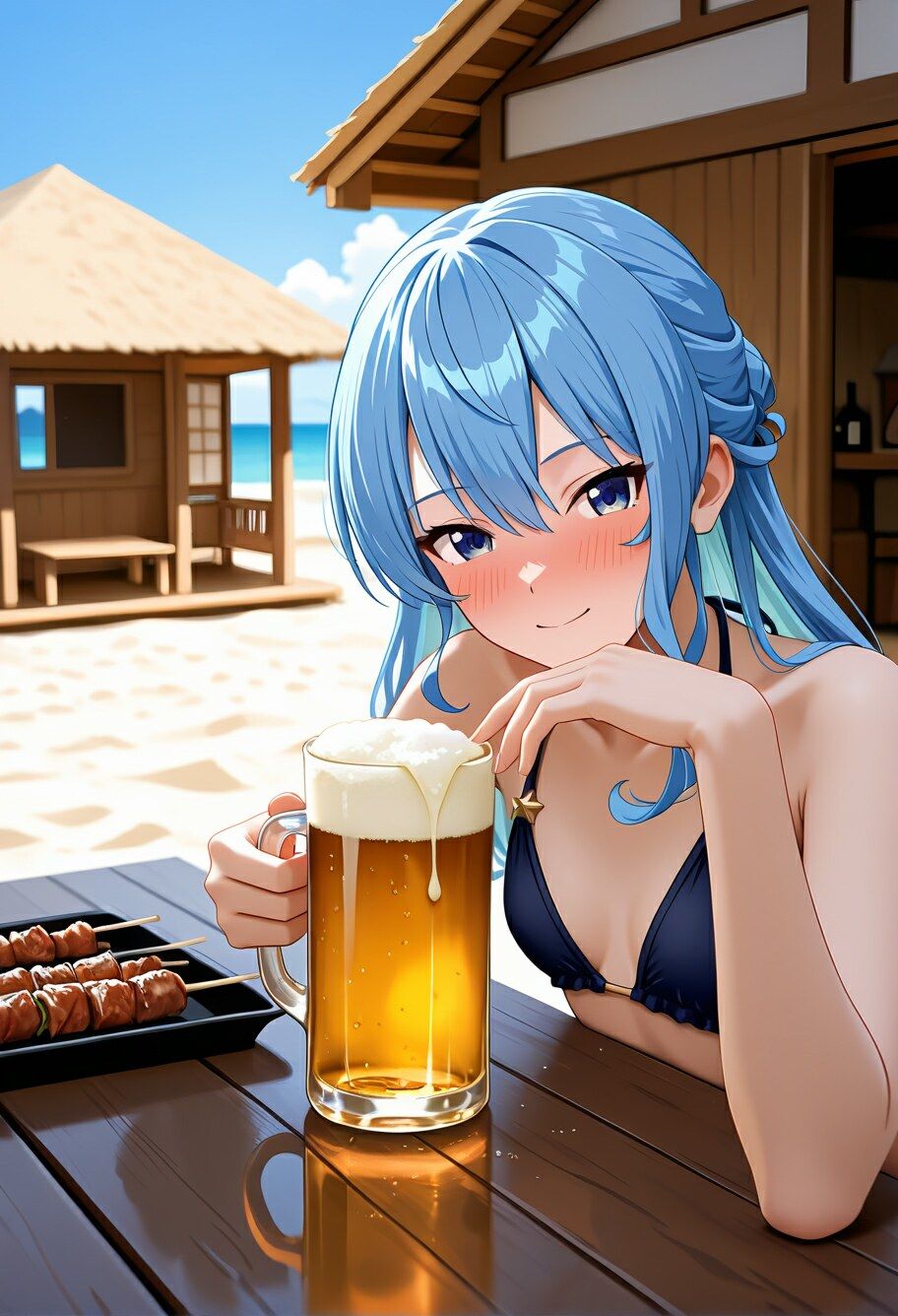 Vtuberと海デート 〜星街す〇せい〜 - サンプル画像 5