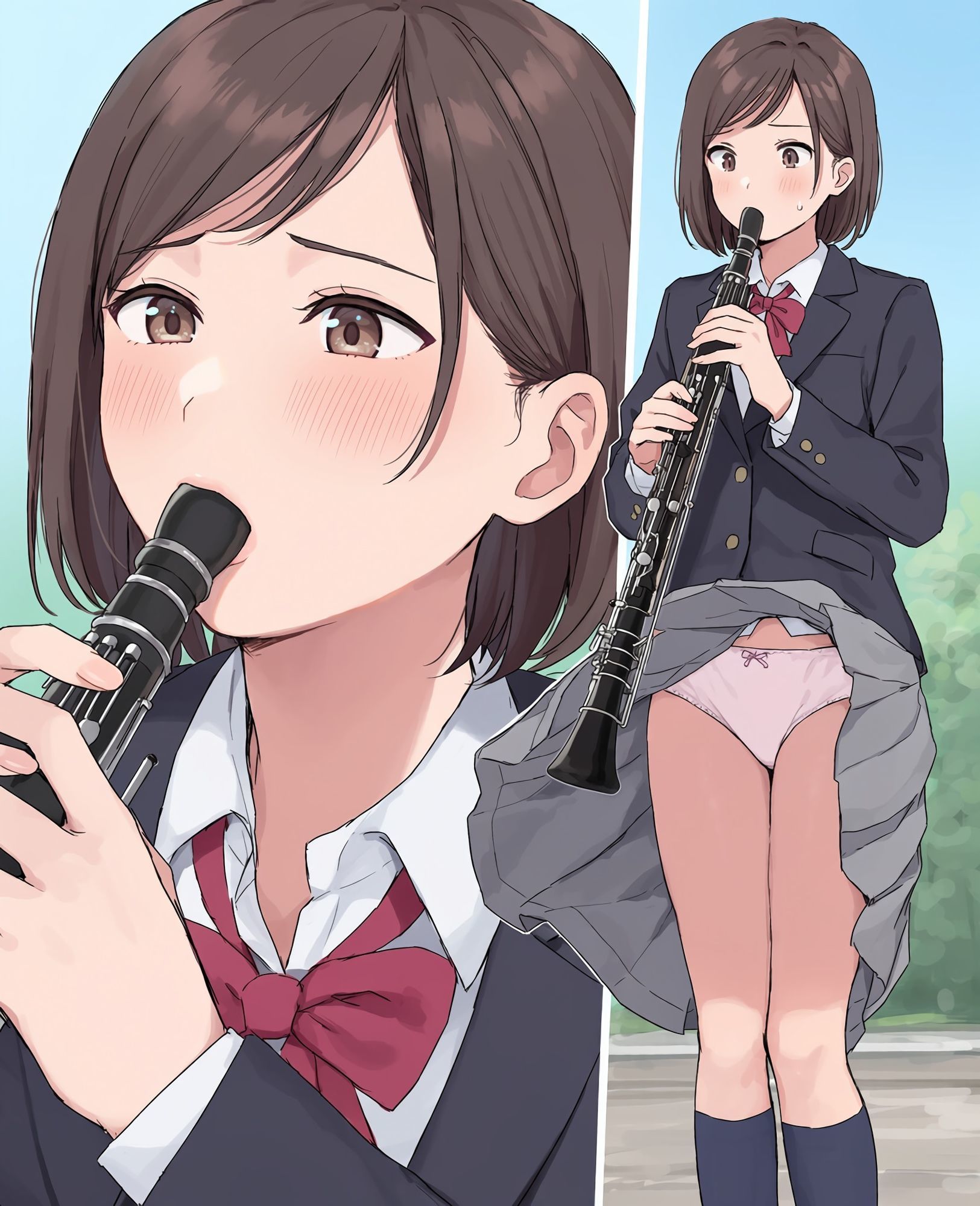 僕はクラリネット女子のスカートが風でめくれる瞬間に憧れる - サンプル画像 9