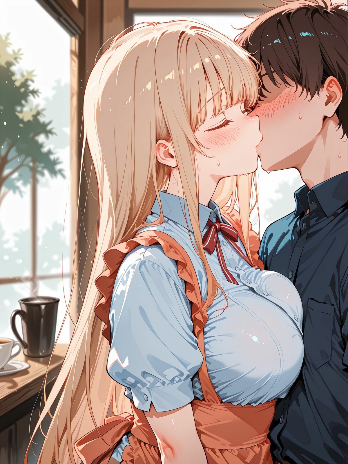 人気ヒロインたちとカフェでえっち - サンプル画像 4