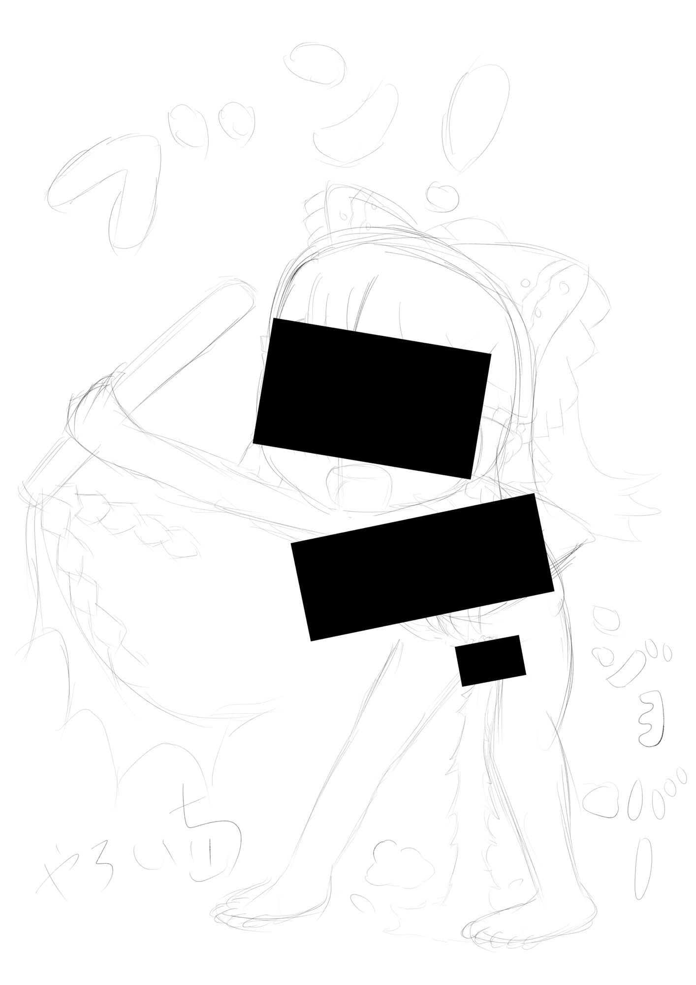 霊夢ちゃんのえっちなラフイラスト集vol.5 - サンプル画像 4