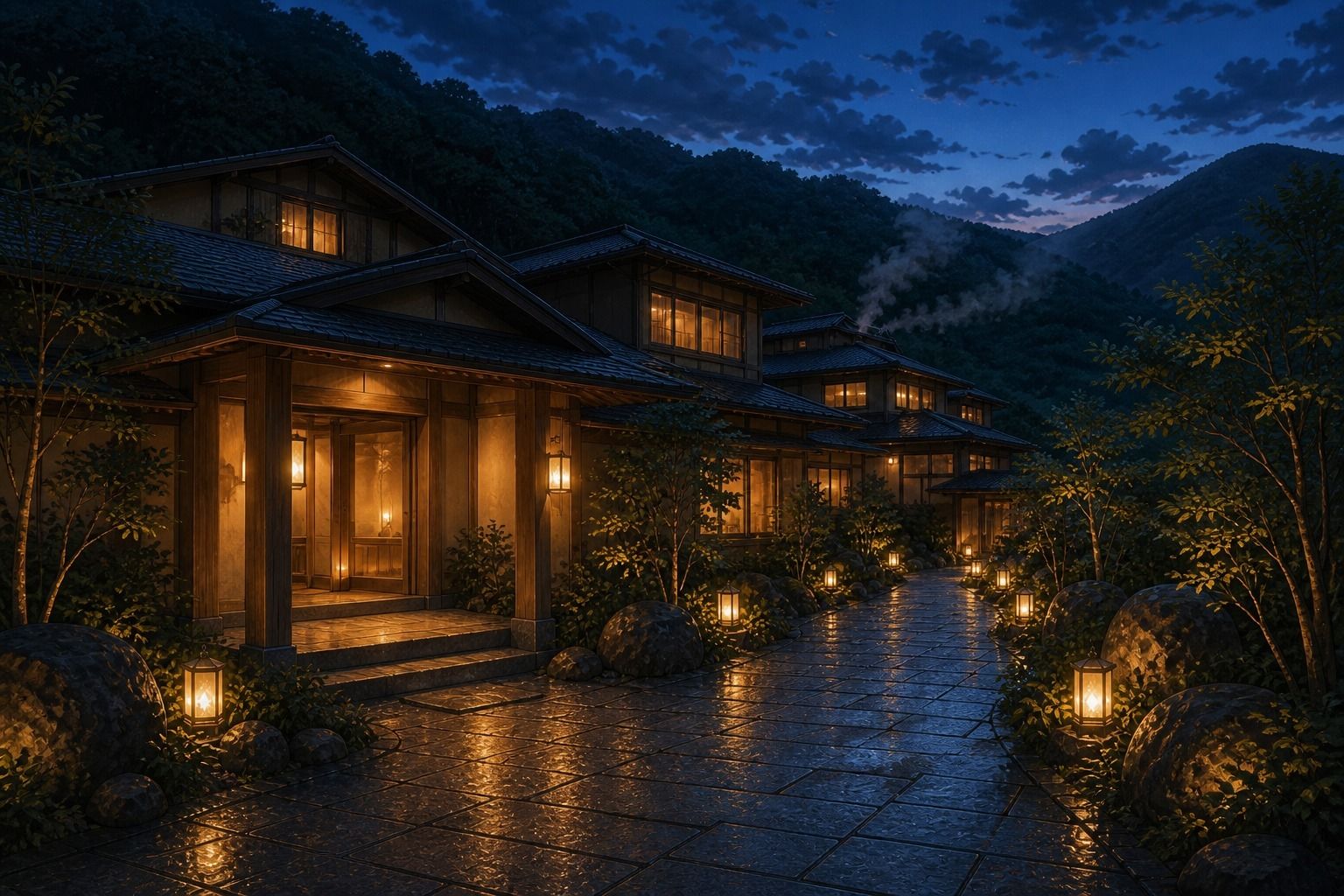 美人女将と過ごす温泉宿の一夜 - サンプル画像 1