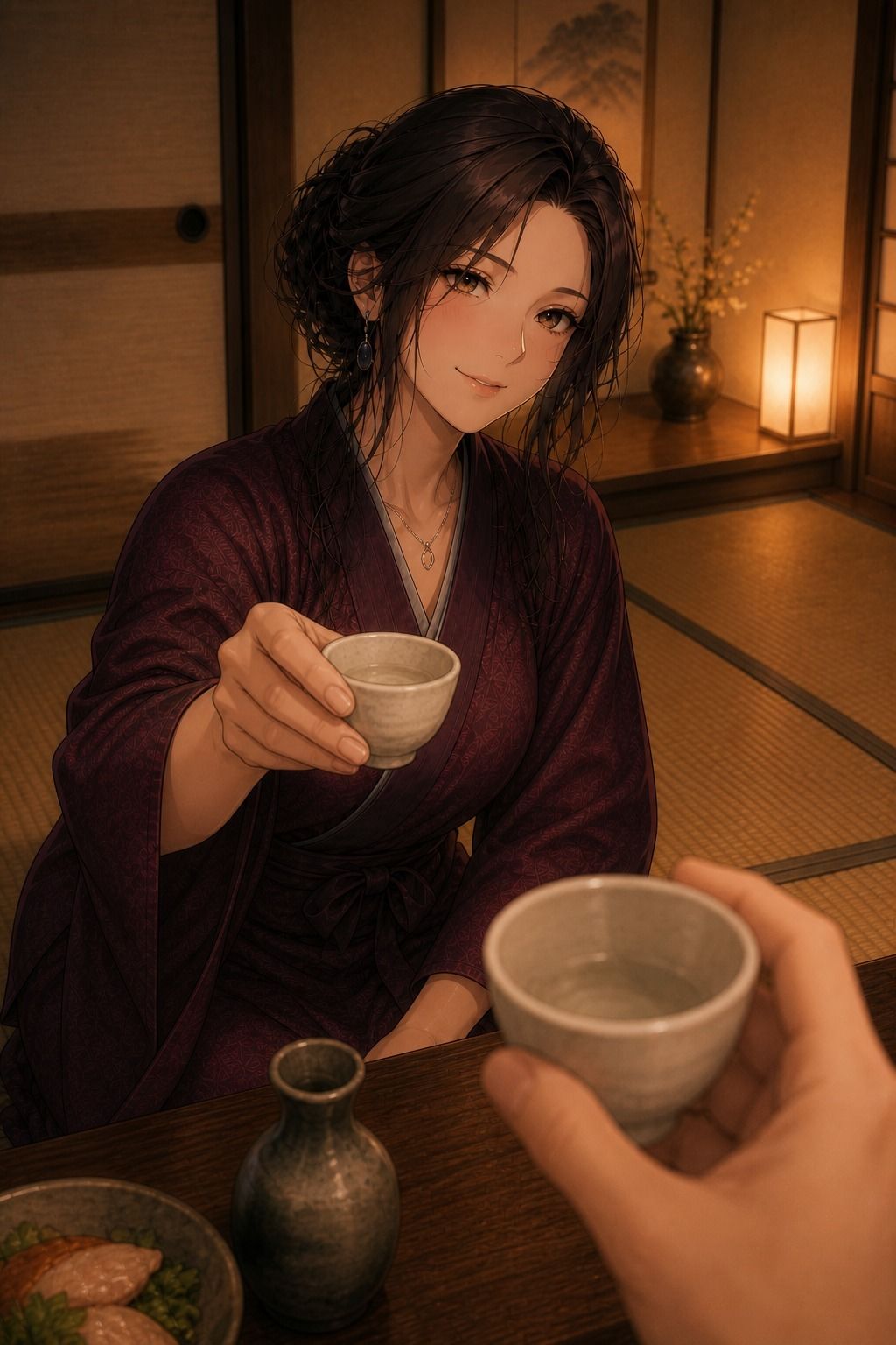 美人女将と過ごす温泉宿の一夜 - サンプル画像 5