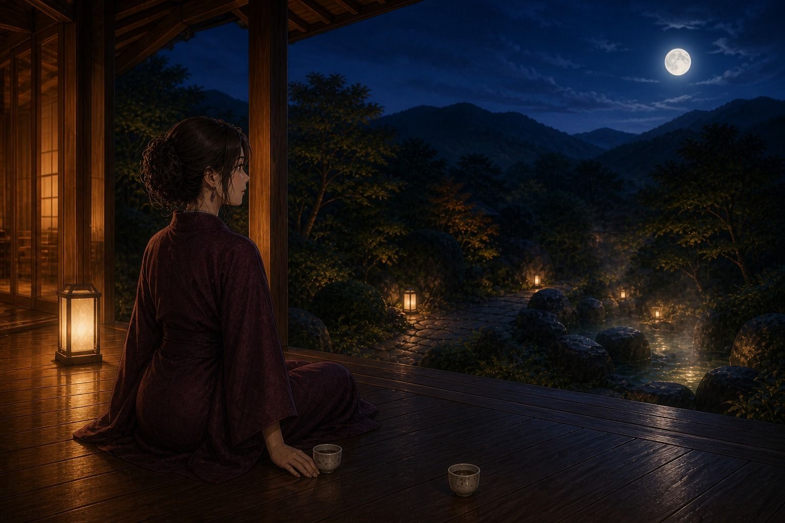 美人女将と過ごす温泉宿の一夜 - サンプル画像 6